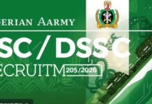 Nigerian Army SSC / DSSC Recruitment 2025/2026