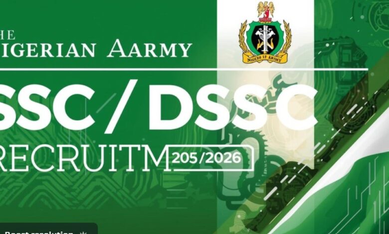 Nigerian Army SSC / DSSC Recruitment 2025/2026